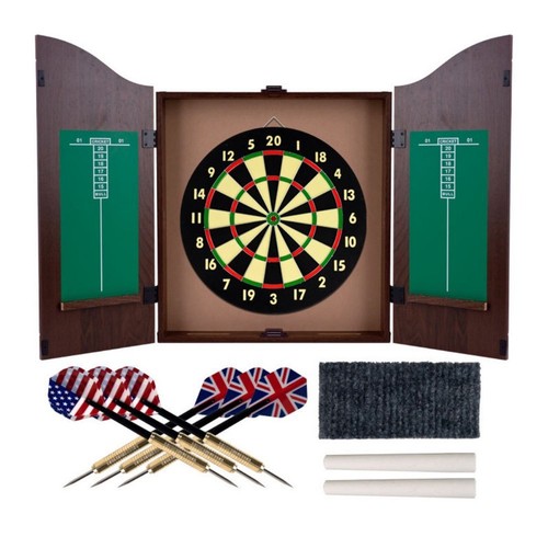 Dart board cabinet set with - board,